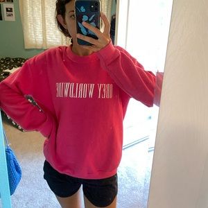 Hot pink obey crewneck